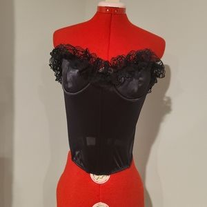 Victoria secret lace trim corset top